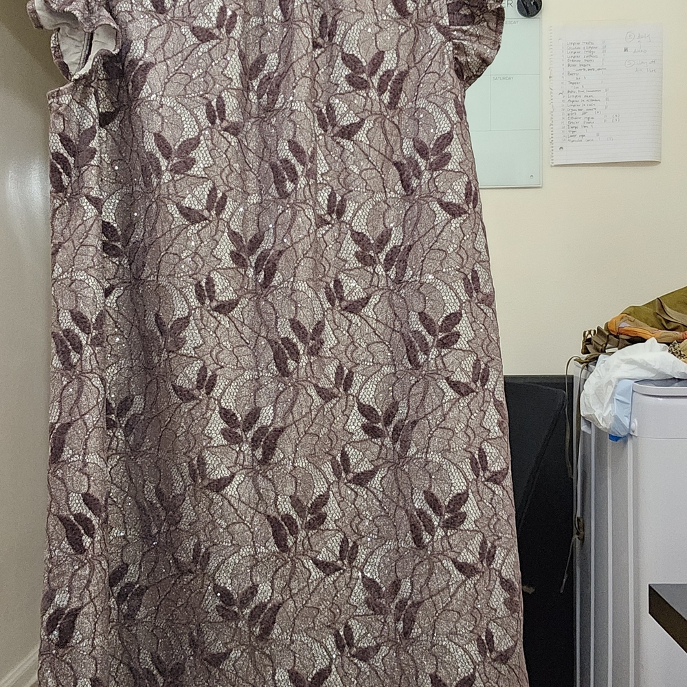 Elegant Lace Dress with Floral Pattern
